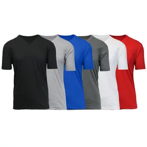 Men's 6-Pack Short Sleeve V-Neck & Crew Neck Classic Tee Menswear Basic Men's 6-Pack Short Sleeve V-Neck & Crew Neck Classic Tee Menswear Basic
