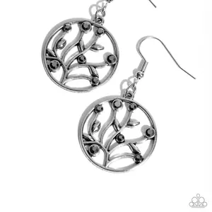 Bedazzling Branching-Silver fishhook earrings