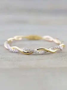 Twisted Rope Design Ring, Elegant Engagement Wedding Ring for Women, Fashion Accessories for Party, Daily Clothing Decor, Trendy All-match & Exquisite Jewelry for Birthday Gift