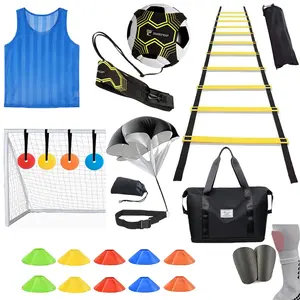 23-Piece Soccer Training Accessories Set, Includes Agility Ladder, Sports Backpack, Portable Bag, Football Markers, Goal Targets, Outdoor Practice