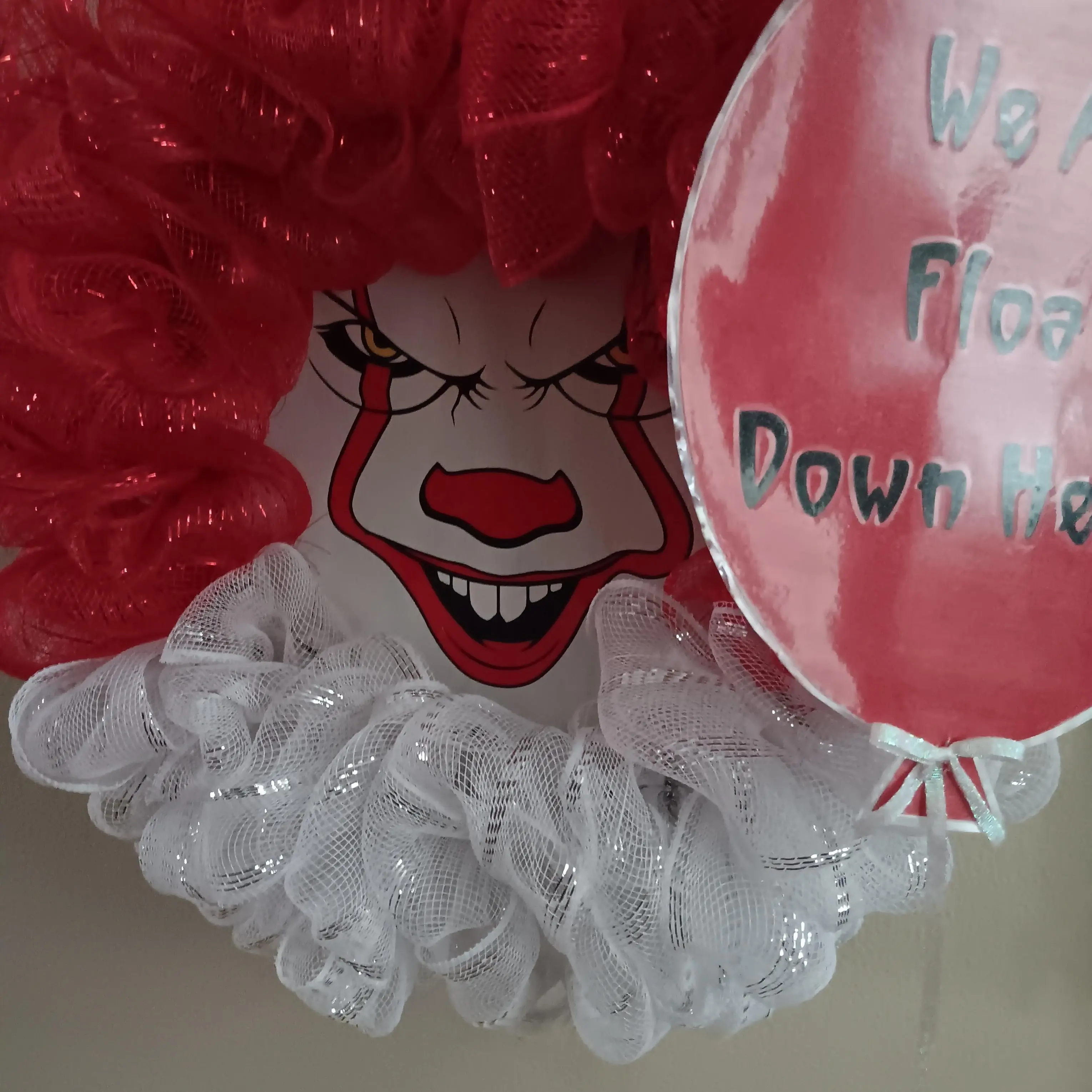 Pennywise Clown Halloween Wreath