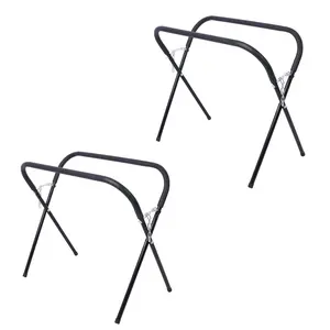 2pcs Heavy-duty Folding Work Table - 750kg Load Capacity - Padded Surface Paint Stand - Portable, Rust & Water Resistant Steel Frame - Woodworking & DIY Projects - Garage Workshop Furniture with Maximum Stability, Rust And Water Resistant