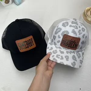 Combo Somebody’s Problem Hat, Couples Trucker Cap, Adjustable Snapback Hat, Funny Matching Gift for Him & Her