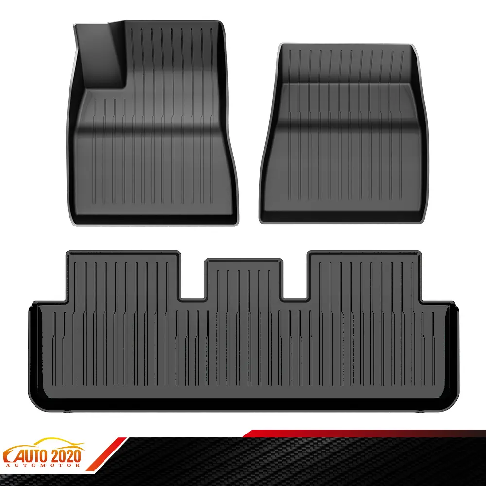 TPE Floor Mats Liners Fit For 2024-2025 Tesla Model 3,All-Weather 3D TPE Molded,Waterproof Non-slip Durable Floor Mats Upgraded Version Car Interior Accessories Car Accessory