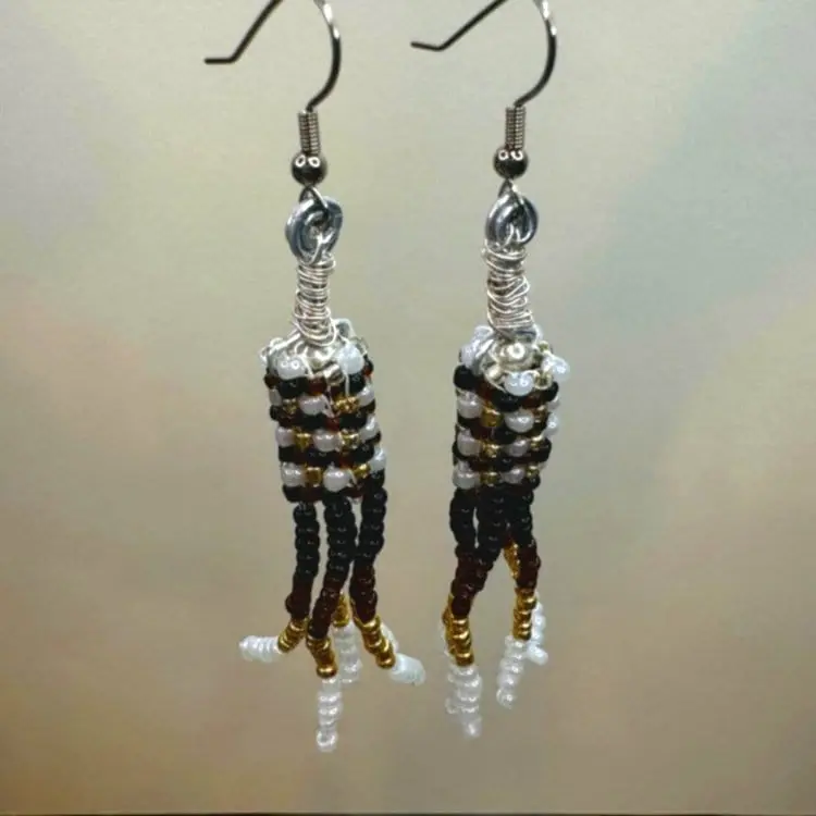 Woven Together Statement Earrings - Brick Stitch Design  LGBTQ Artisan Made