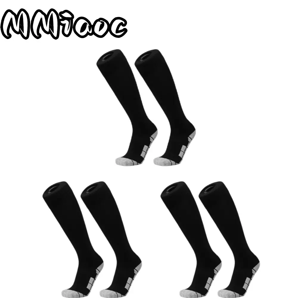 Women's Compression Knee-High Soccer Socks (3 Pairs) - Non-Slip, Breathable Mesh, Sweat-Wicking, Machine Washable Professional Socks for Football, Lacrosse, Baseball Training, High-Ankle
