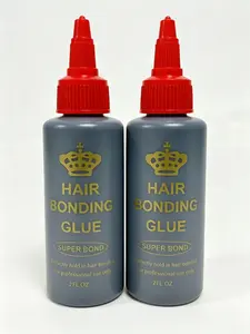 2 Bottles Hair Bundle Adhesive Gel, 2 Ounces (approximately 60ML), Liquid Form, Easy to Apply, Strong Hold, Professional Quality