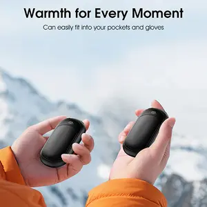 Fussion Rechargeable Hand Warmers (2-pack), 6400mAh battery, three-level rapid heating, LED digital display, ultra-thin and portable design, AI three-level temperature control. Suitable for outdoor skiing and camping.