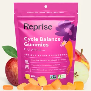 Cycle Balance Gummies - Supports hormone balance for a healthy cycle - Reduces cramp - Boosts mood & energy - Peony Root, Licorice Root, Chamomile, Dong Quai - Dietary Supplement - 60 Gummies