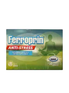 Ferroprin Anti Estres - Vitaminas Anti Estres 30 Tabletas - Formulacion Vitamin B - Vitamin B