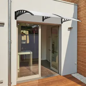 Window Awning Door Canopy, Polycarbonate Front Door Canopy, Patio Awning Canopy Window Door Cover for Rain Snow Sunlight Protection