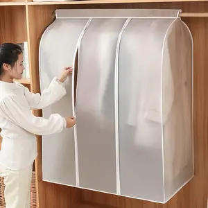 Large Clothing Storage Bags Hanging Garment Bags for Closet Storage with Zippers Completely Closed Wardrobe for Hanging Clothes Suits Coats Cover Garment for Hanging Clothes, Garment Storage Bag, Clothes Dust Cover Wardrobe Storage