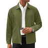 Runcati Mens Lightweight Jackets Full Zip Business Casual Windbreaker Fall Golf Coat Jacket with Pockets