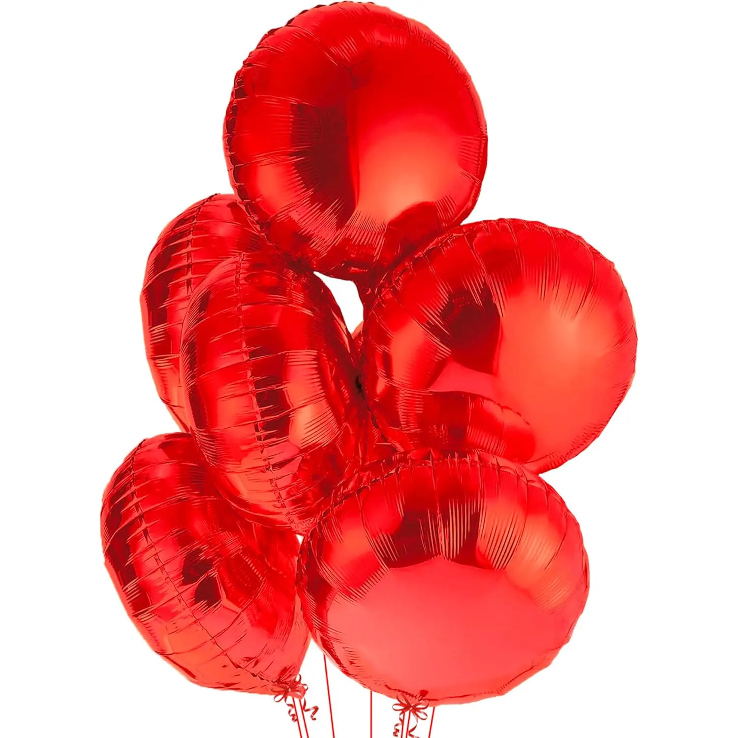 6PCS Giant Red Metallic Balloons 18 Inch for Graduation Birthday Party Decorations