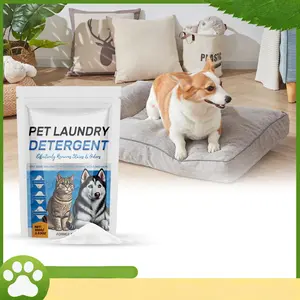 Pet Laundry Detergent Deodorizer—Active Enzyme-Based Powder Detergent, suitable for dog beds and cat urine stains, compatible with HE washing machines. Natural enzyme deodorizer effectively removes urine stains, odors, dog saliva, and dirt. pet  detergent