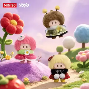 Genuine Miniso YOYO Flower Wild Puffy Series Vinyl Plush Figurine, Cute Stuffed Doll Gift for Collectors