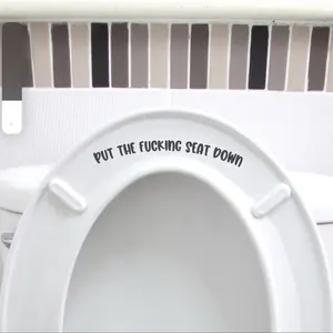 Toilet sticker - put the seat down toilet sticker