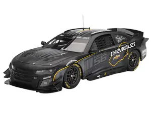 Chevrolet Camaro ZL1 #24 "Hendrick Motorsports Test Car" Matt Black with Graphics 1/18 Model Car by Top Speed