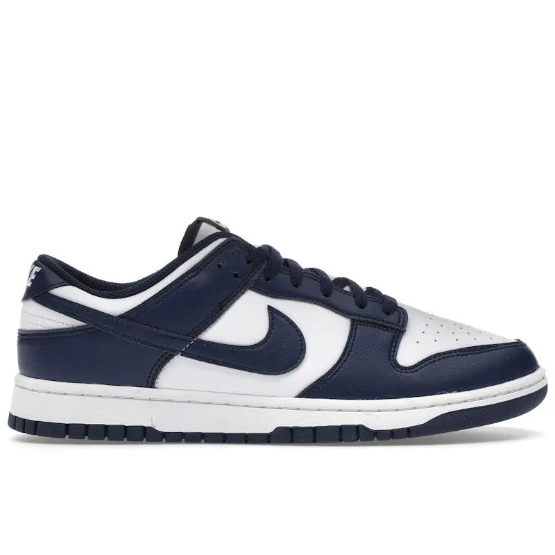 Nike Men's Dunk Low White Midnight Navy, from StockX Nike Men's Dunk Low White Midnight Navy, from StockX