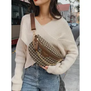 Fashion Versatile Women's Chest Bag, Stylish Crossbody Shoulder Bag, Chain Belt Bag, Casual Bum Bag, Perfect for Daily Use, Trendy Ladies Accessory
