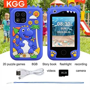 KGG Kids Learning Phone with 8GB Storage, Dual Cameras, Stories, Videos, Music, Calculator, 20 Educational Games & 12 Habit Trackers. Multifunctional Handheld Educational Toy for Boys & Girls.