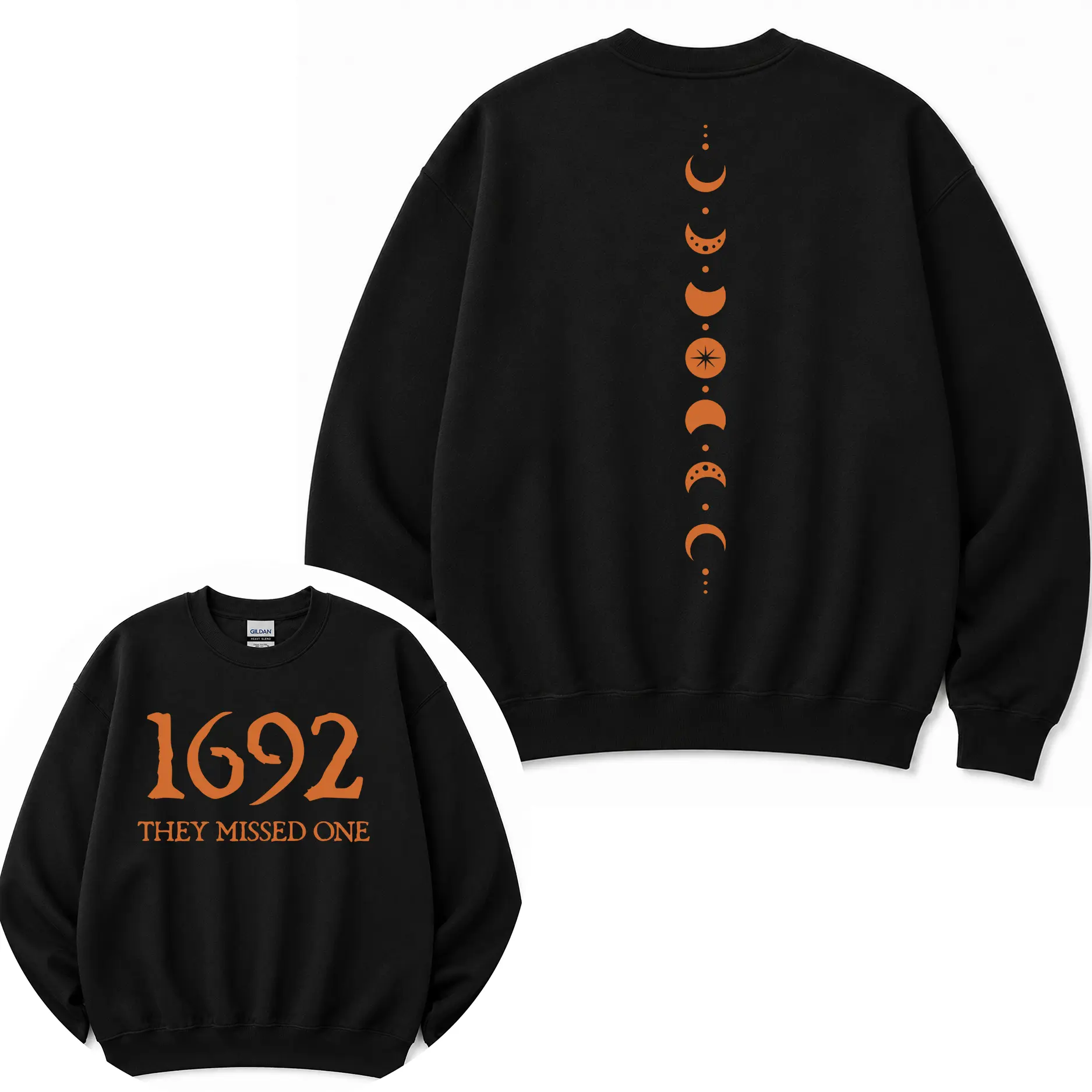 Salem Witch Sweatshirt 1692 They Missed One Halloween Gift Sweater Massachusetts Witch Trials Tee Shirt Spooky Season Halloween Shirt Cute Womenswear Hoodie Tops Underwear Tops Underwear