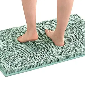 PrimeBeau Luxury Chenille Bath Mat (1 Piece with PVC Back) - Extra Soft, Absorbent, Non-Slip, Quick Dry, Washable