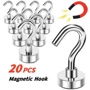 Mini Magnetic Hooks 10 Pack – Small Hooks for Kitchen, Fridge, Cruise Cabin Organization
