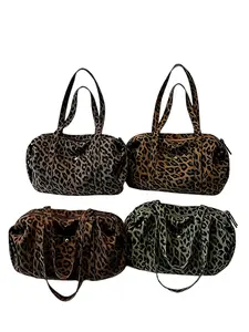 Women's Leopard Print Shoulder Bag, Unique Design Crossbody Tote, Large Capacity Handbag, Fashionable Daily Use Backpack