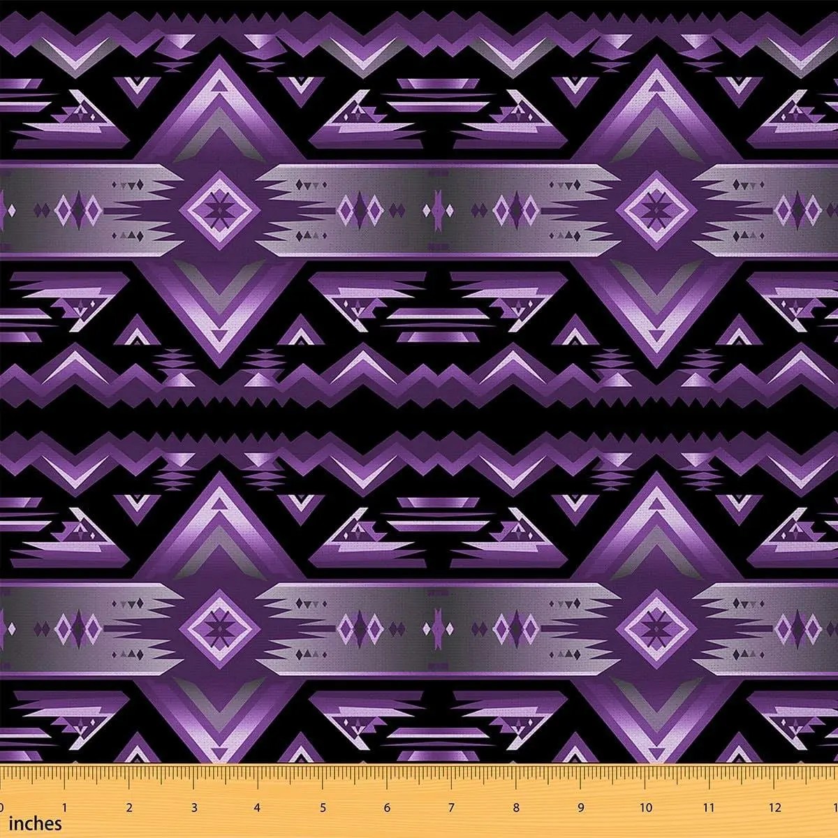 Boho Aztec Soft Flannel Fabric Purple Farmhouse Western Style Upholstery Fabric Chairs Tribal Native American Indian Home DIY Projects,Indoor Decor