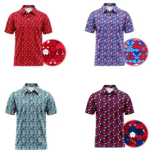 Funny Patriotic Golf Polo Shirt USA Flag Boobies Pattern Short Sleeve Humorous American Pride Men Sport, Polo Shirt For Men, Ideal Gift For Him