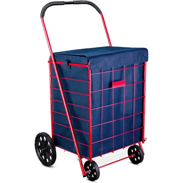 Portable laundry shopping cart liner, 18inch x 15inch x 24inch cm, square bottom, suitable for standard shopping carts, adjustable straps for easy fixation, made of waterproof material, shopping cart not included