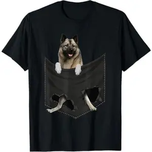 Funny Norwegian Elkhound in Your Pocket for dog Lovers T-Shirt