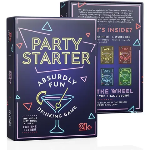 Party Card Game for Adults 21+ with Spinner | Party Table Game Fun Adult Drinking Game for College, Pregame, Bachelorette, Birthday, Girls Night, Game Night | 150 Cards Included