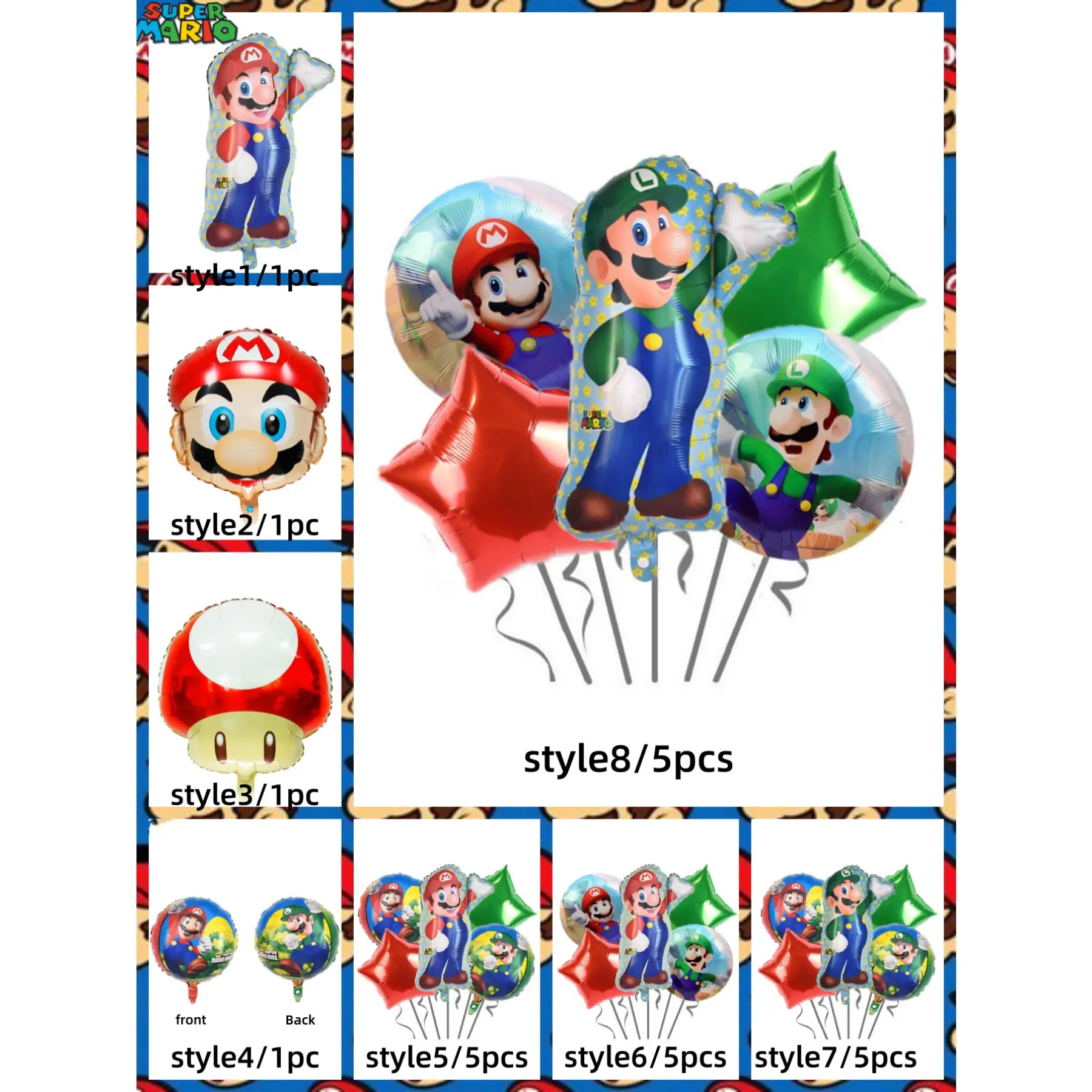 1/5 of the children's cartoon super aluminum film balloons - ideal birthday party decoration backdrop supplies for giving as a gift to a good friend. Party atmosphere decoration.