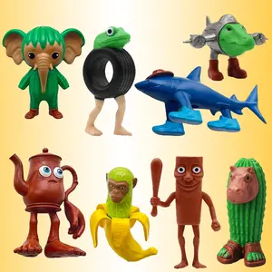 6-18pcs tung sahur figure cartoon toy tralalero tralala bombardment crocodile shimpanzini bananini figures model decoration doll