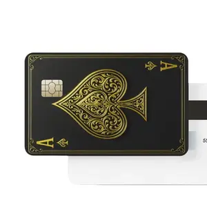 Golden Ace Vinyl Credit Card Sticker Skin Cover with Gold Ace Design and Black Background