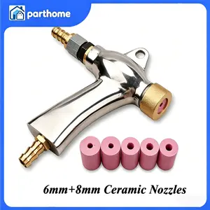 Sandblaster Gun Air Sand Blasting Ceramic Nozzles Kit for Sandblaster Cabinet
