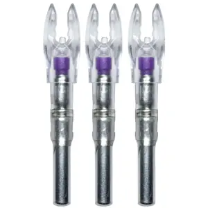 Nockturnal Fit Universal Size Strobing Red and Blue Lighted Nock 3-Pack