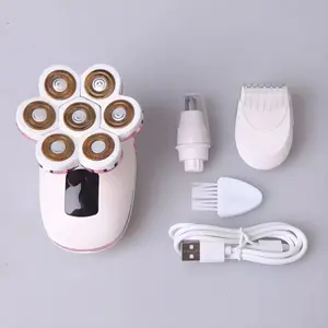 Cute Electric Razors for Women Legs: Rechargeable Body Shaver - Waterproof Wet & Dry Hair Remover - Trimmer for Lady’s Face, Underarms & Pubic Area