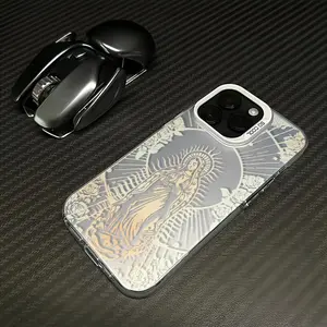 The Radiance of Faith Holy Mother TPU Laser Crafted Phone Case is suitable for iPhone 17 16 15 1413 12 11 Samsung Galaxy S25 S24 S23 S22 Anti Drop Phone Case