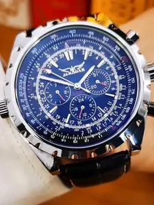 Pilot sports men's watch automatic mechanical watch fashionable multifunctional small dial Analog Watch 24-hour display calendar business casual men's watch top brand luxury birthday gift