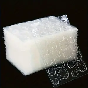 1200pcs 50 Sheets DIY Nail Jelly Glue Stickers, Ultra-Thin Double-Sided Adhesive Tabs