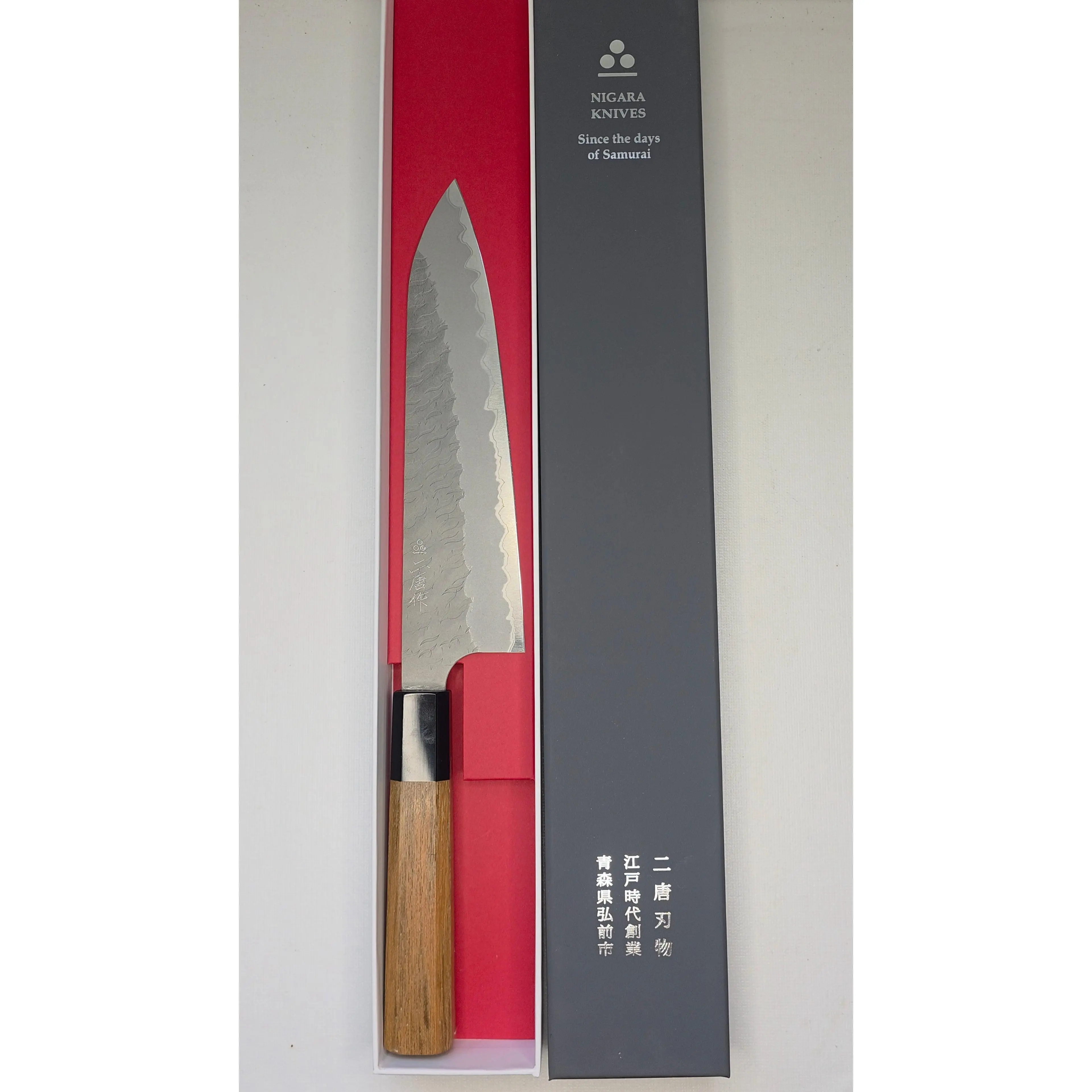 Nigara Tsuchime Gyuto 210mm – Aogami Super (Teak Handle)