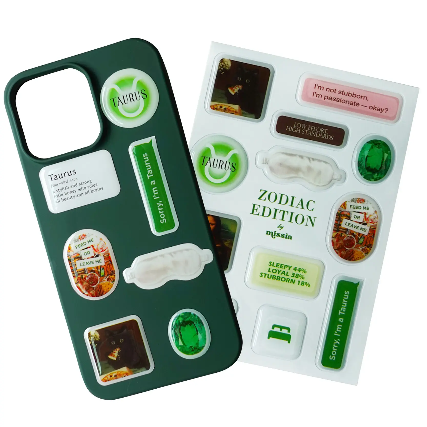 Taurus Zodiac 3D Epoxy Stickers | Horoscope Star Sign Decals | Waterproof Astrology Sticker Pack | Zodiac Edition Scrapbooking Supplies | Gift for Taurus