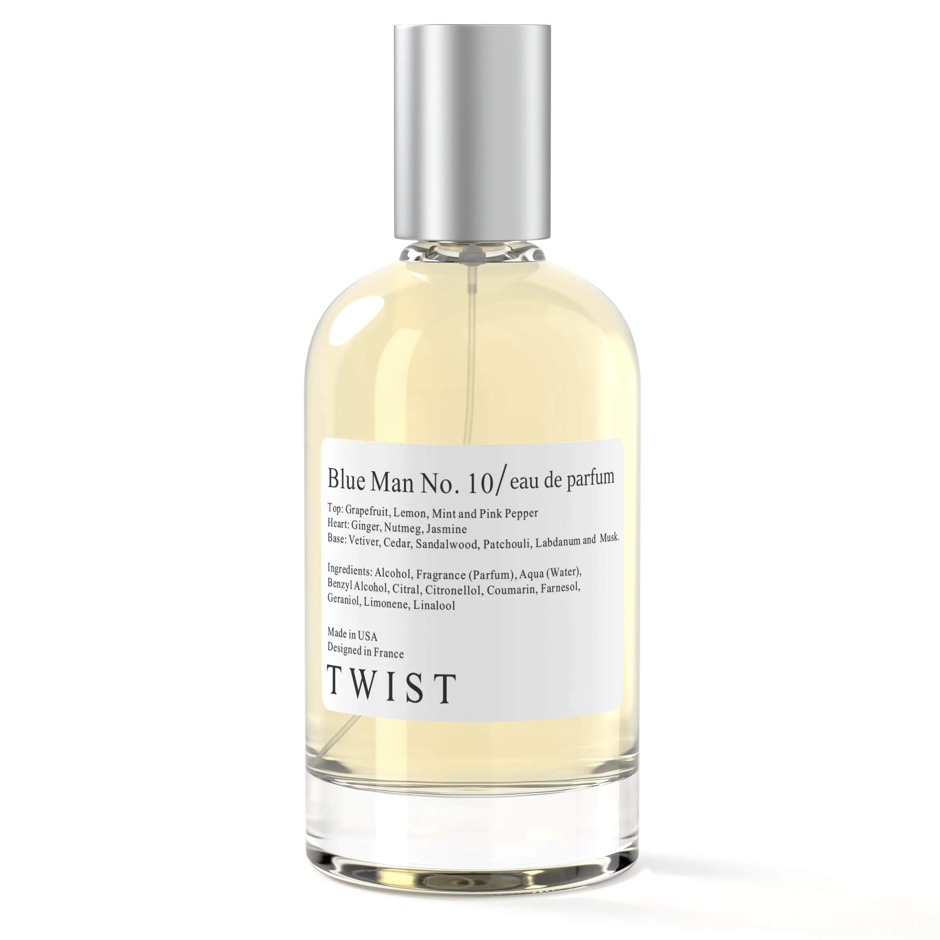 Twist Perfumes | Blue Man No. 10 | Aquatic Fragrance Perfume | Long Lasting Perfume | Modern Woods & Citrus for Men | Aromatic