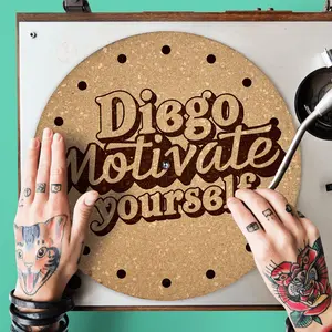 Motivate Cork Turntable Slipmat | Enhanced Static-Repellant Audiophile Vinyl Accessory | Quetzal Studio