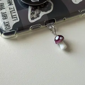 Dust Plug Mushroom Charm Purple for USB-C Devices
