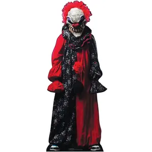 212 MAIN 1380 Advanced Graphics Scary Clown Gothic Cardboard Cutout Standee - 74x30 in, Realistic Look, Creepy Face, Haunted Halloween Home Decor, Gothic Cardboard Cutouts