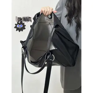 Women's Bag 2022 New Large Capacity Shoulder Tote Bag Simple Notebook Computer Bag Student Class Commuter Bag